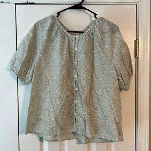Sage Green/White Speckled Top